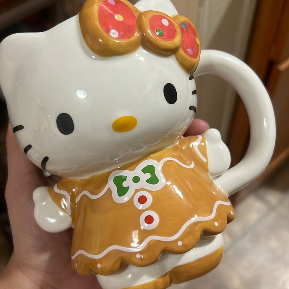 Hello Kitty Gingerbread Dress 3D Sculpted Ceramic Mug, 20-Ounces